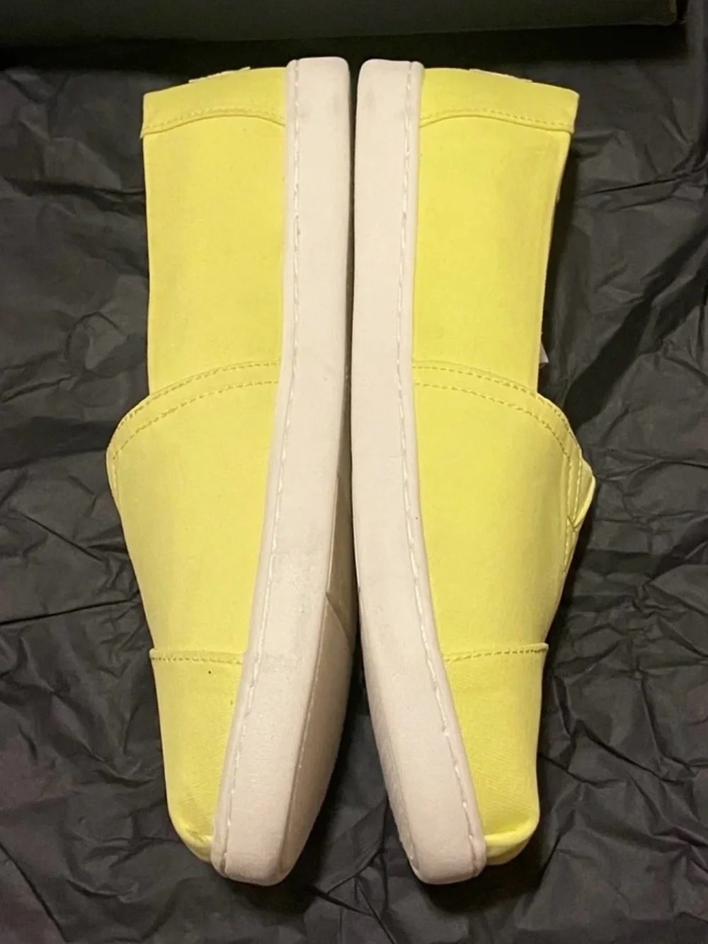 TOMS Yellow Canvas Moccasins Size 4Y